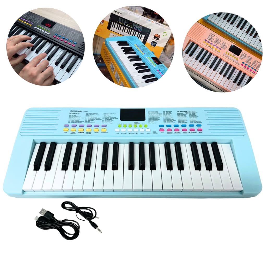 Teclado Musical Spring Iniciante Infantil Tci37a - Azul