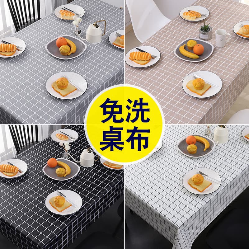 Toalha de mesa impermeável à prova de óleo descartável Anti-escaldante nórdico pvc pano de mesa ins estilo estudante toa