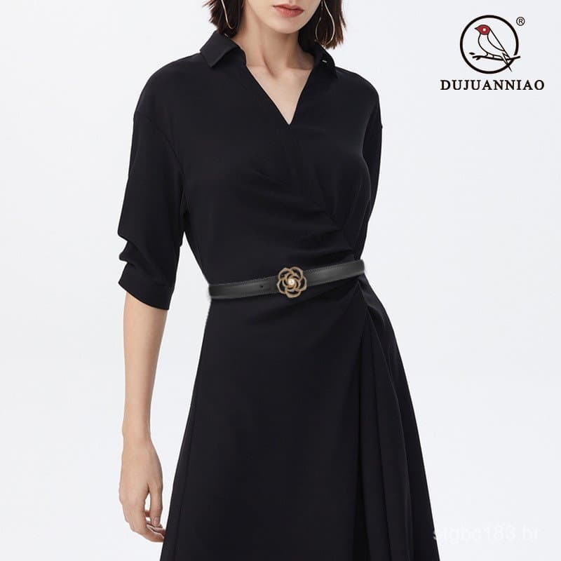 Cinto decorativo feminino para vestidos, simples e versátil, cinto casual elegante, cinto fino feminino, cinto feminino
