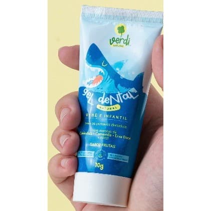 Gel dental natural para os primeiros dentes do bebê - VERDI Pasta de dente com 70g