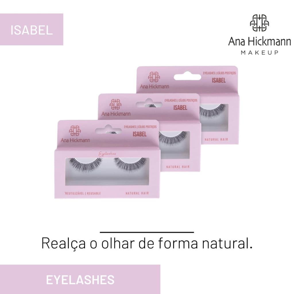 Kit 3 Cilios Postiços Isabel Eyelashes Ana Hickmann