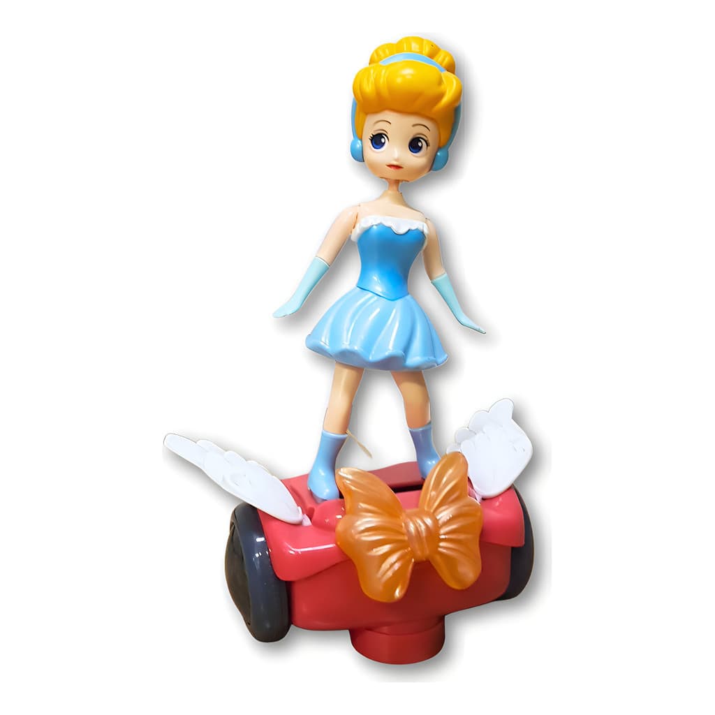 Boneca Cinderela Didai Equilibrista Scooter Com Música E Led 24.5cm