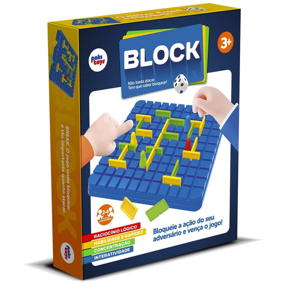 Jogo Block Brinquedo Tabuleiro Raciocínio Lógico