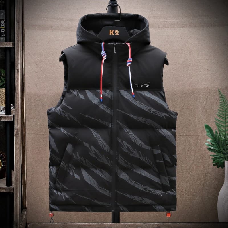 Colete masculino outono inverno versão coreana na moda 2026 novo estilo para baixo colete de algodão colete exterior wea