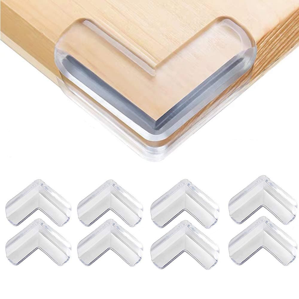Kit 20 Protetor Quina Silicone Transparente Bebê Segurança Mesa Móveis Canto Macio Pronta Entrega