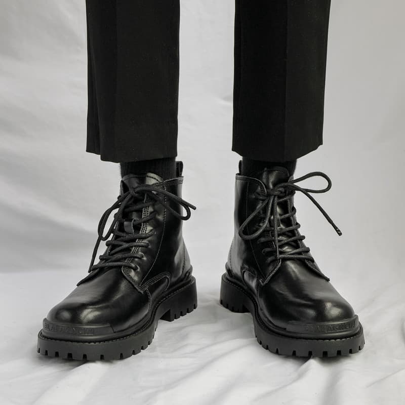 Botas Martin de couro genuíno masculino de alta qualidade estilo britânico All-Match botas masculinas sapatos de couro d