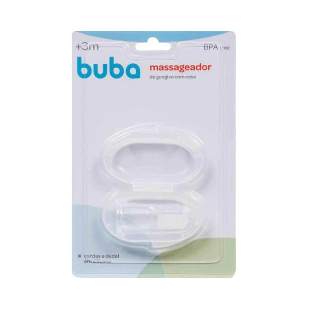 Massageador de Gengiva Buba com Case - Alívio e Conforto para Bebês +3 Meses | Livre de BPA