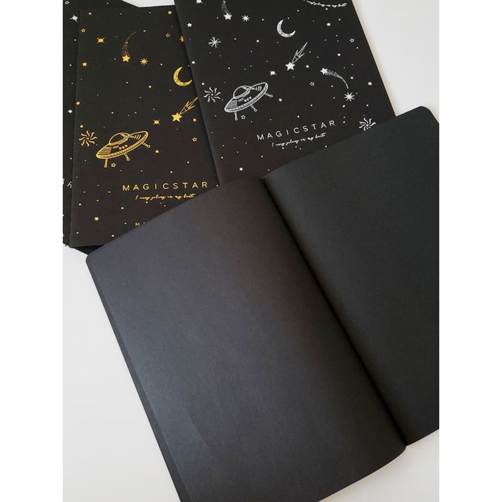 B5 preto papelão página interna diy Graffiti livro criativo caderno de papel preto cópia macia A5 papelaria em branco