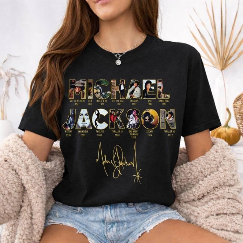 Camiseta Michael Jackson 90s Retro Estampada Algodão Streetwear Premium Estilosa Nostálgica Moda Casual