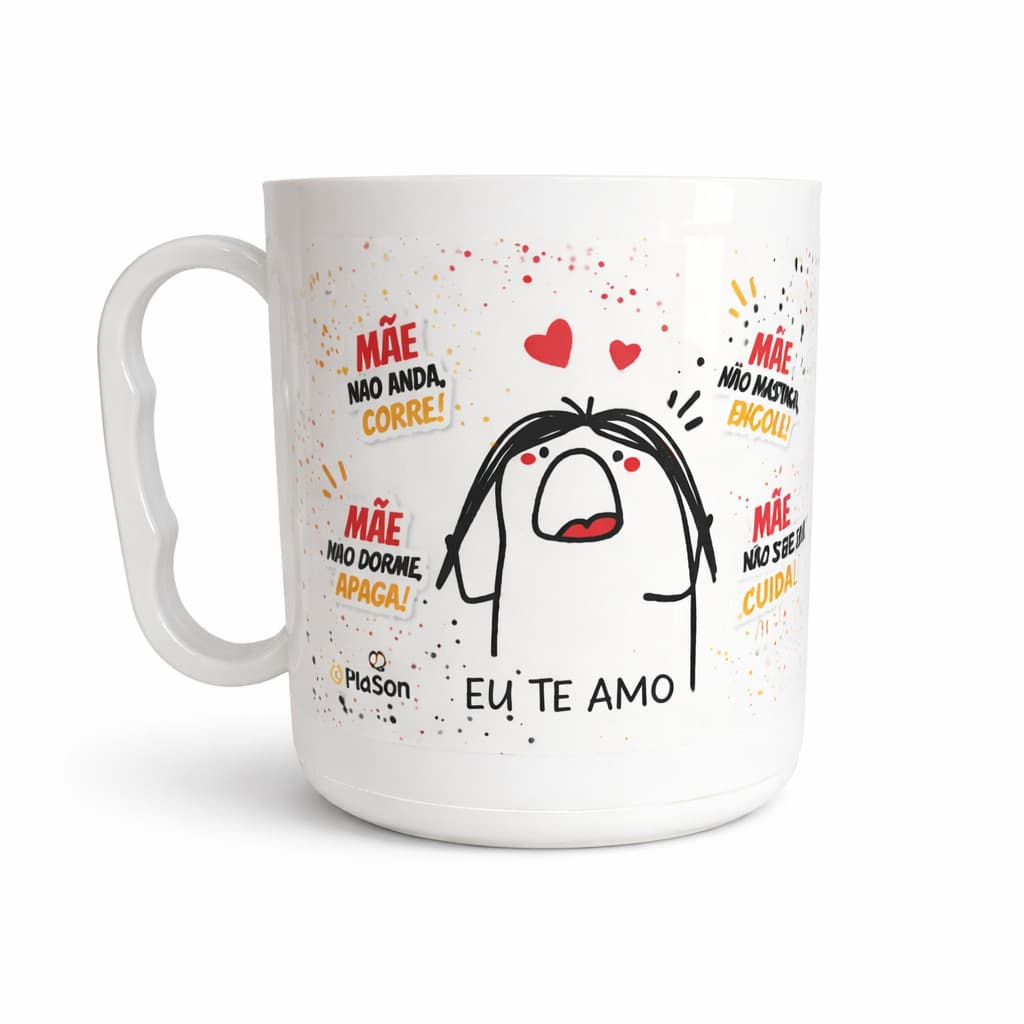 Kit 30 Caneca 400Ml Estampa Flork Bento Cake Mae Engraçada Presente Criativo Caixa Decoração Cozinha
