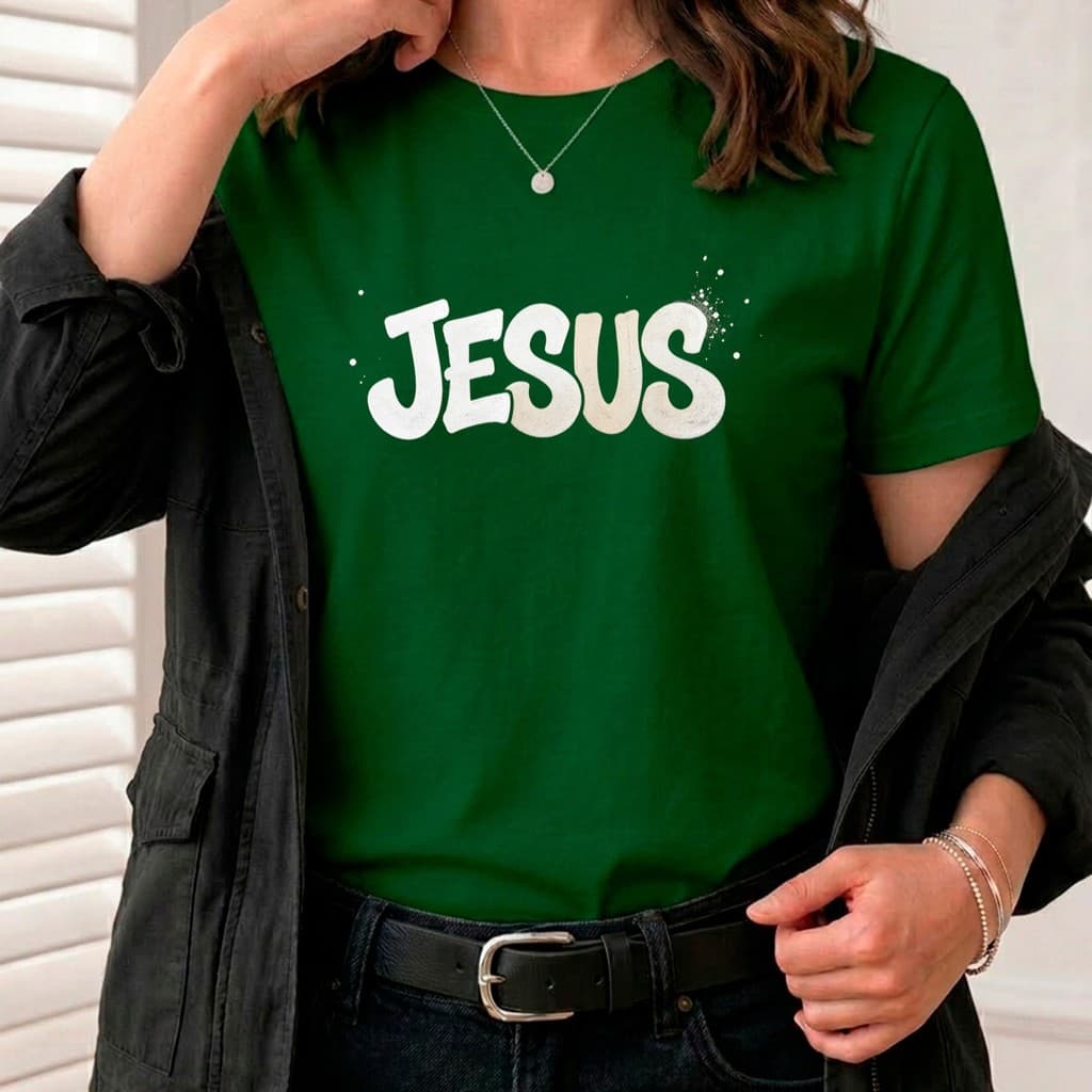 Camiseta Feminina Jesus Estampa Gospel Confortável