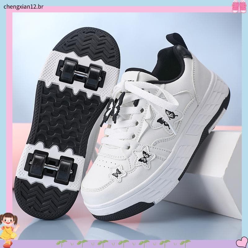Crianças mais vendidas "Segurança"," Confortável "Tênis de Quatro Rodas Runaway Shoes Rosa, Roxo