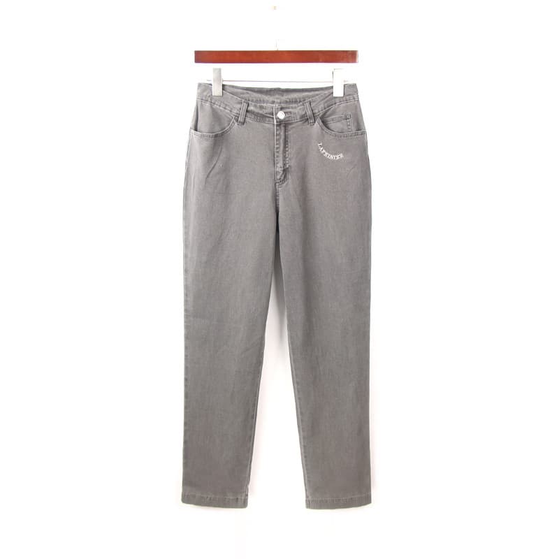 2024 primavera estilo fumaça cinza pequeno Jeans reto feminino comércio exterior pedido Original 100kg tamanho grande ci