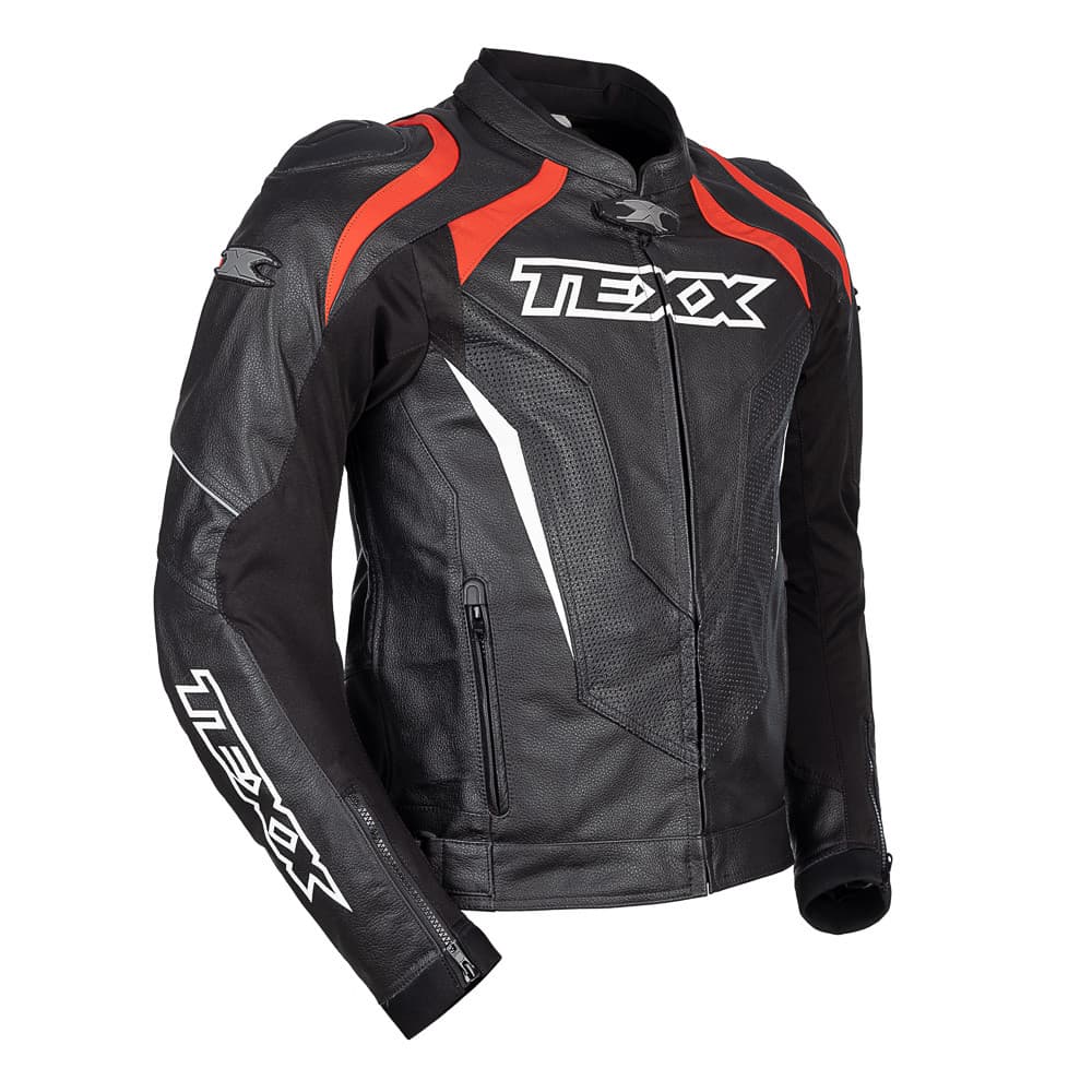 Jaqueta Motociclista Texx Sniper V3 Couro Premium Esportiva c/ Cupim Proteção Segurança Motoqueiro