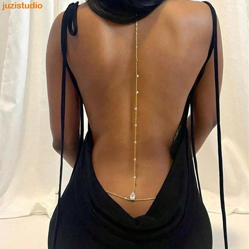 Corrente Corporal De Cristal JUZISTUDIO , De Peito Elegante De Liga Artesanal De Strass Ajustável