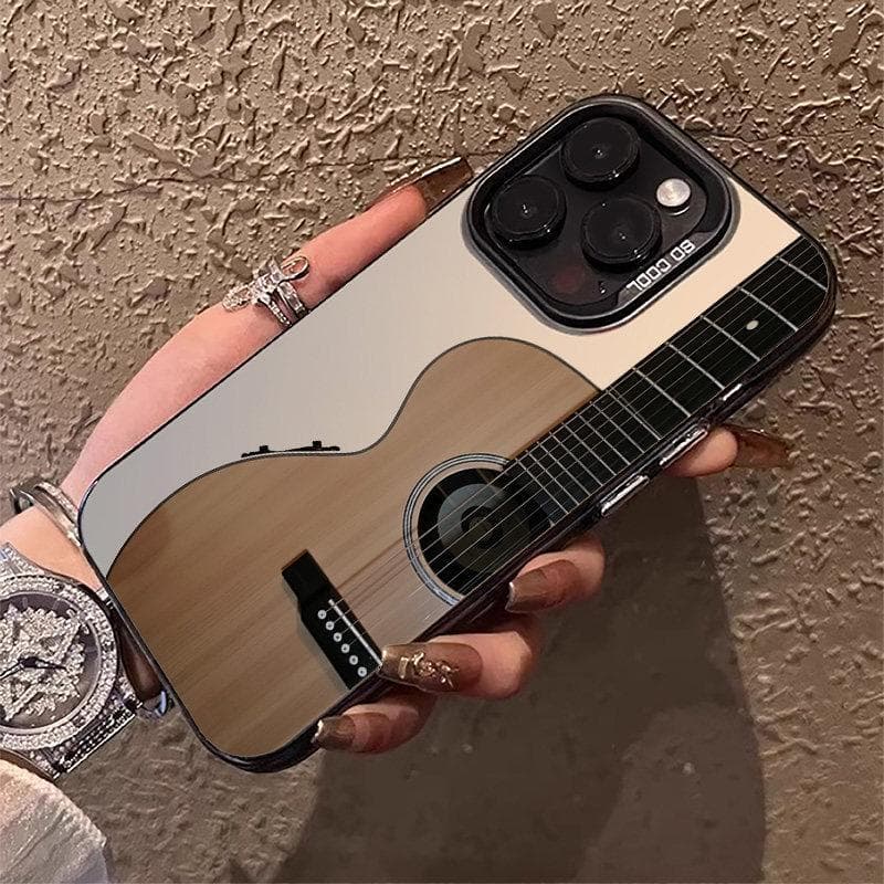 capa iphone 17/15 Pro Max/14 Pro/ 13/16E/12 min/11/X/Xr /7/8 plus, estilo violao, laser, fosca, anti-queda, unissexo