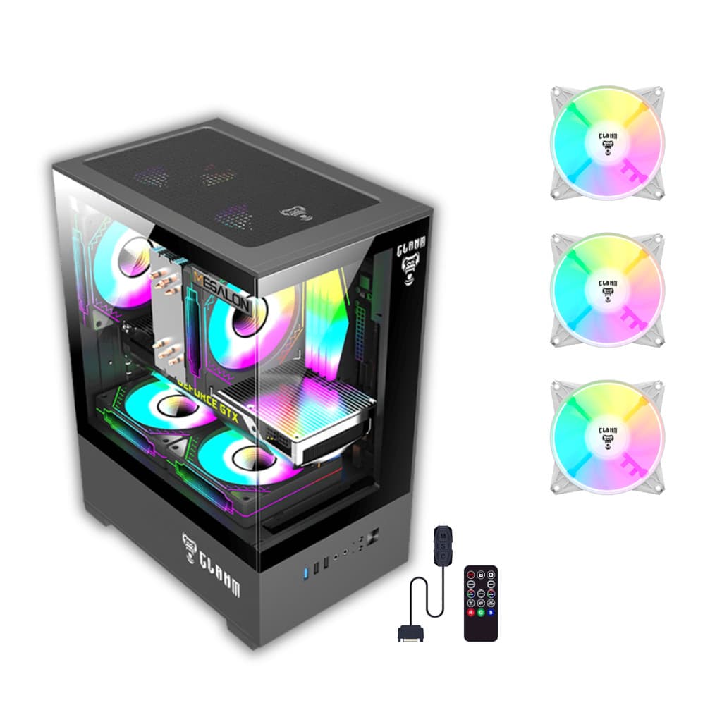 Gabinete Gamer Night Megalon 3 Fan Branca ARGB Controladora Clanm