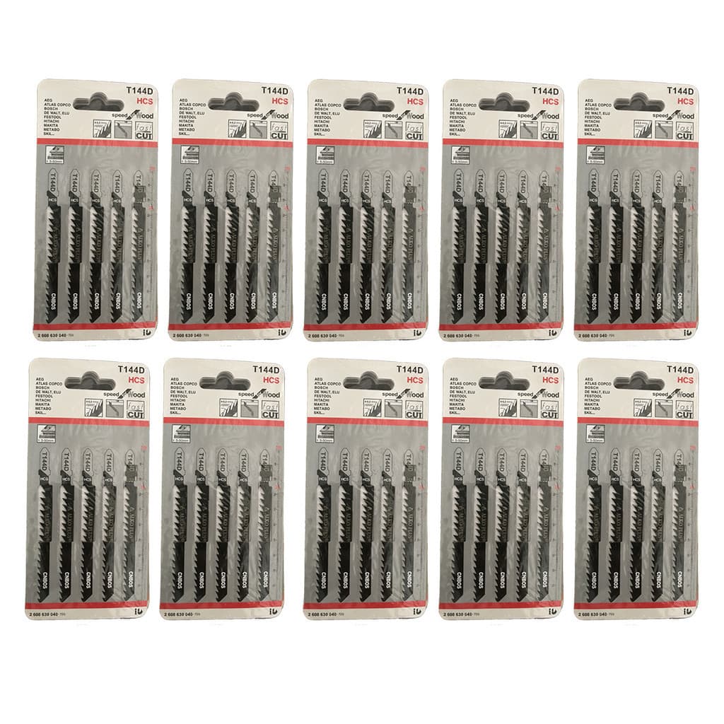 50pç 10x5 Peça Lâmina De Serra Tico Tico Corte Madeira T144d
