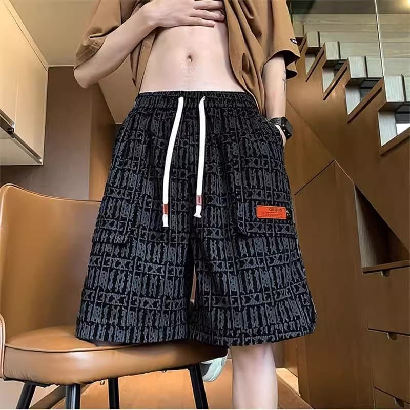Shorts gerais masculinos verão novo estilo americano Street Wear meninos soltos tamanho grande correndo calças de secage