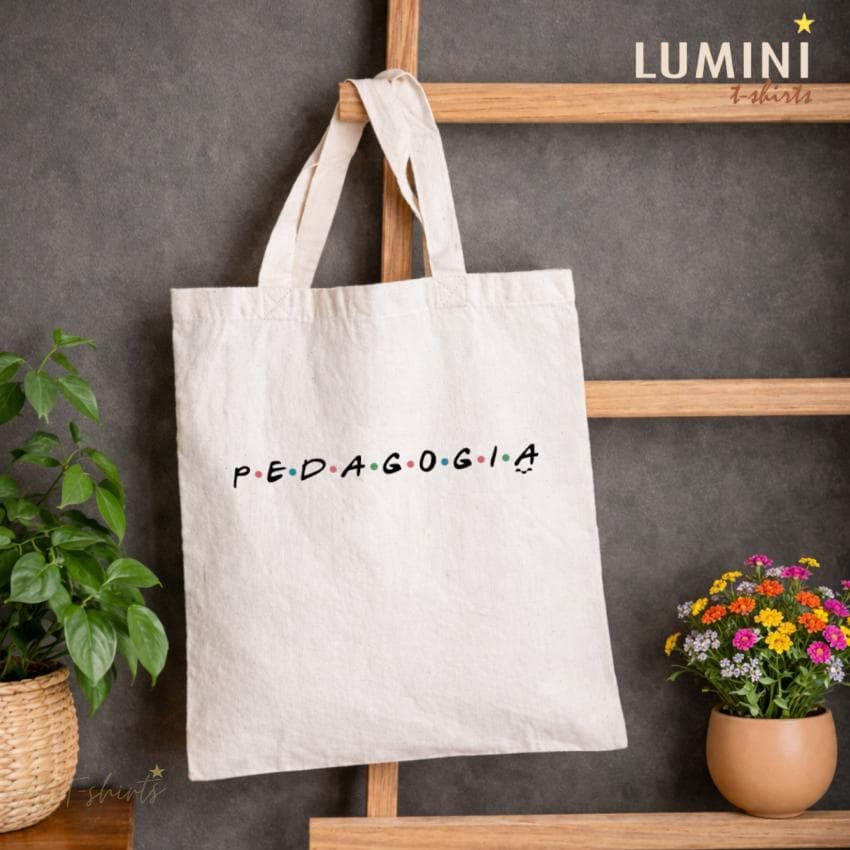Bolsa ECOBAG sacola PEDAGOGIA nome coruja ROSA Unissex ecobag Casual Verão dia a dia educação infantil pedagogia escola