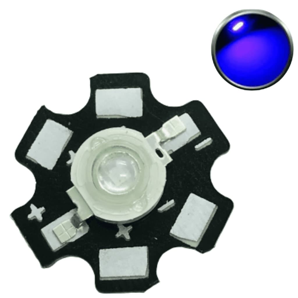 Kit Led Chip 3w Azul Royal Actinico 460-470nm 440-450nm 3x 5x 10x 20x Unidades Aquario Coral SPS