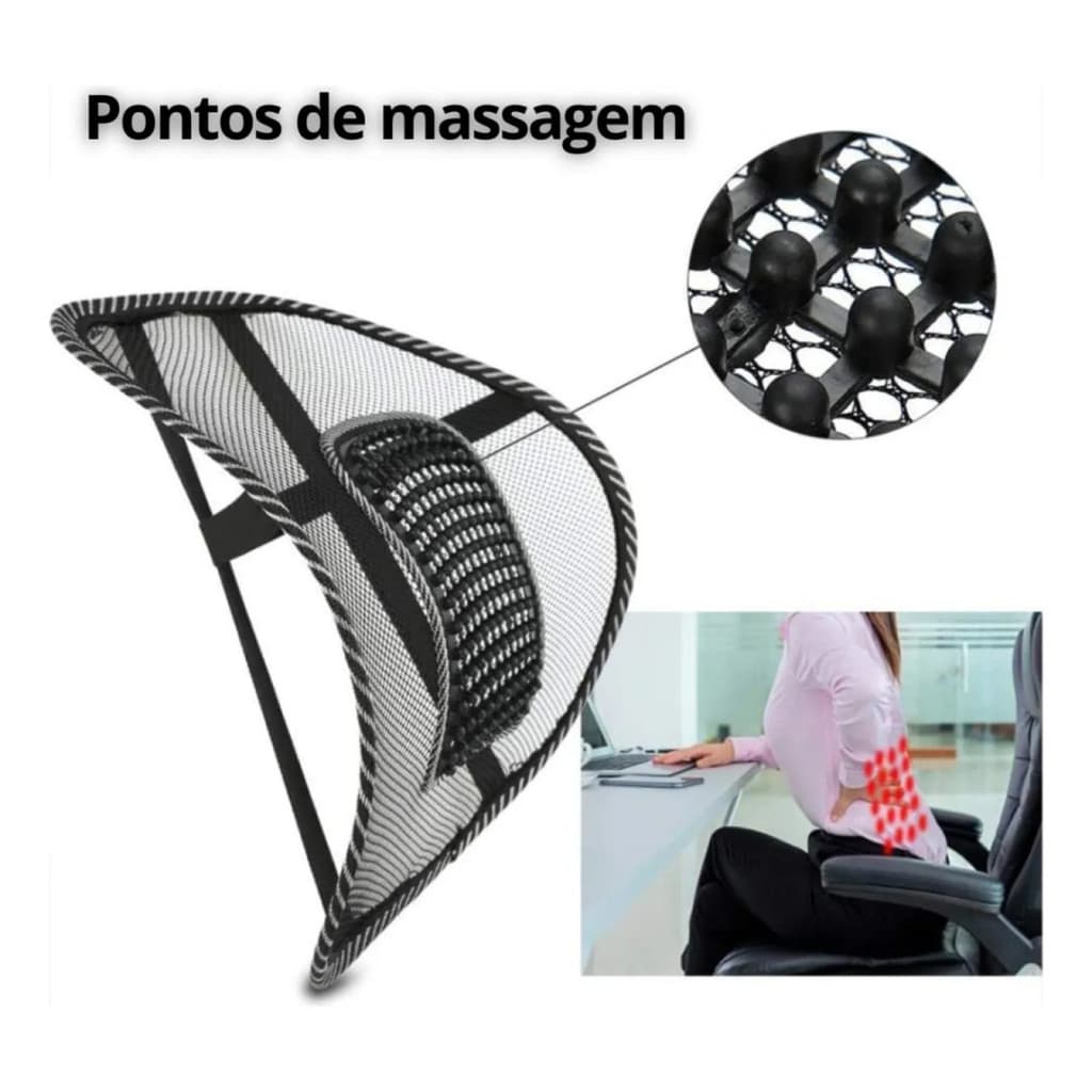 Suporte Apoio Lombar Encosto Ergonômico Banco Cadeira