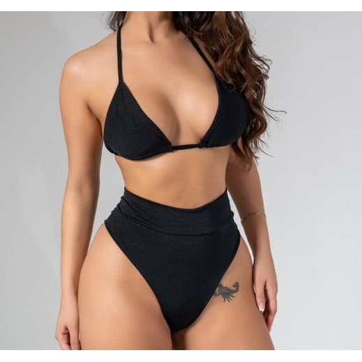 Biquíni Hot Pant Cintura Alta Calcinha Modeladora Estilo Lipo sex fio dental Não Marca Corpo Perfeito