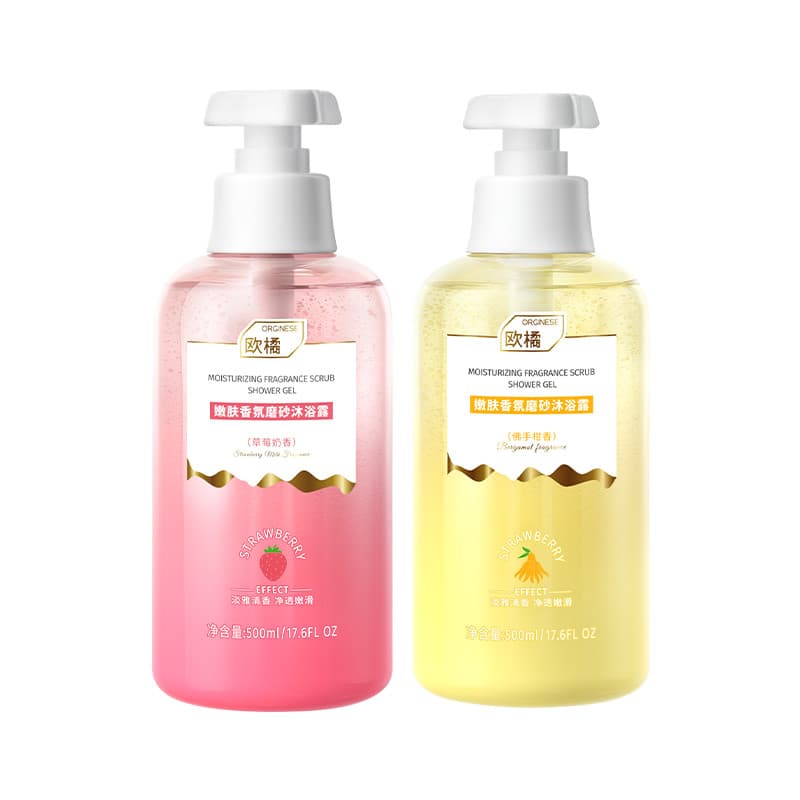Esfoliante com ácido de frutas, lavagem corporal dois em um, clareamento corporal, esfoliante corporal, limpeza de pele
