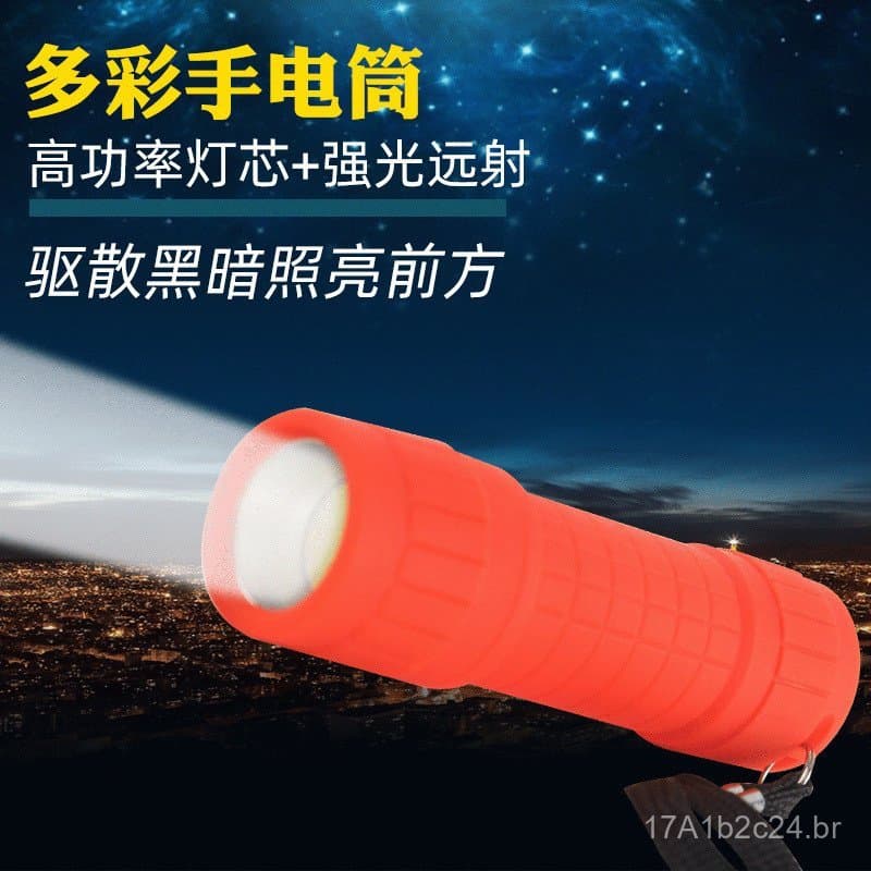 [Lanterna de Plástico] Lanterna portátil leve de ABS, iluminação de emergência, lanterna de plástico COB para uso domést