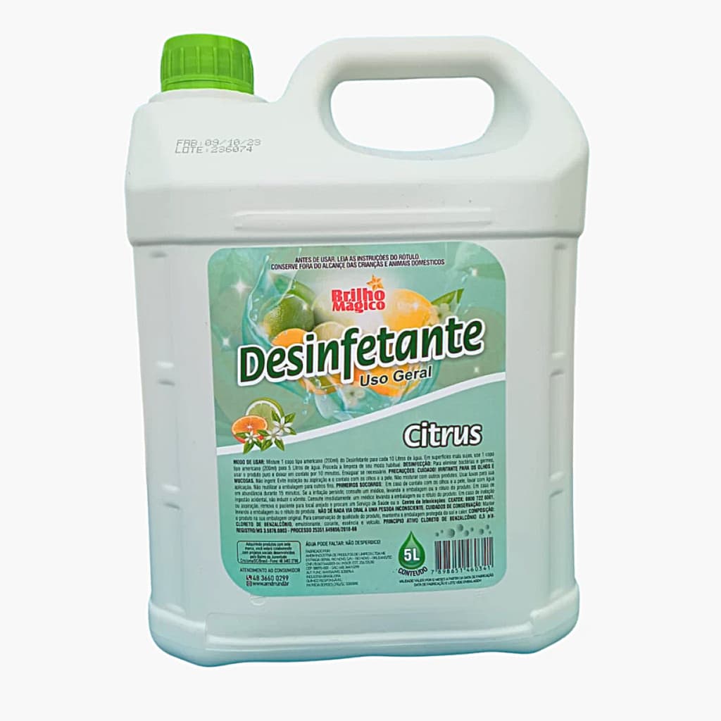 Desinfetante Brilho Mágico 5 Litros Citrus