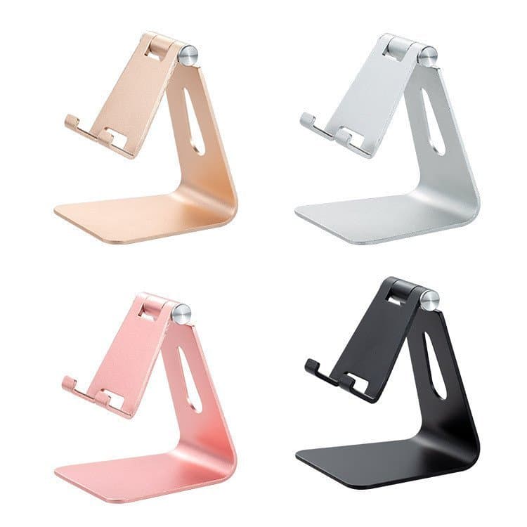 Suporte de celular em liga de alumínio, dobrável, multifuncional para tablet, com logotipo, para transmissões ao vivo, v