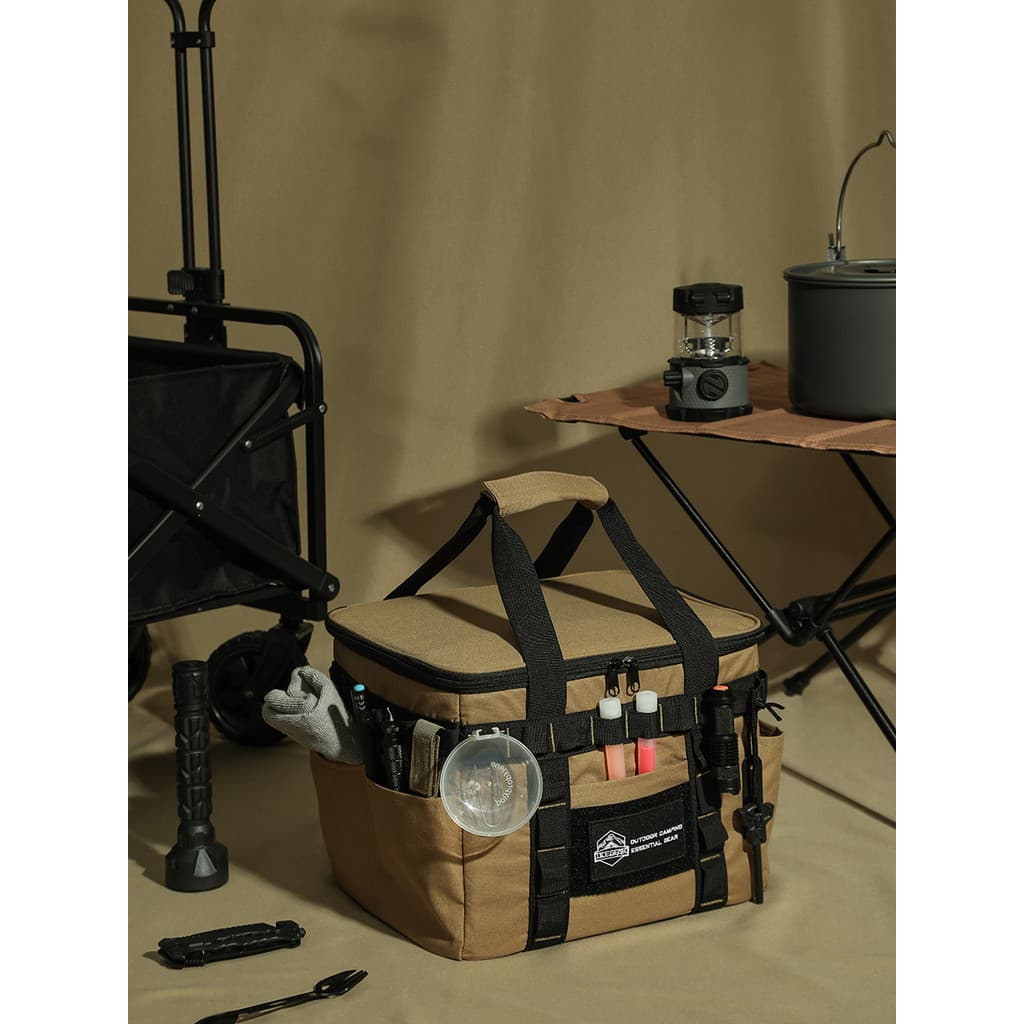 Saco de armazenamento de equipamentos de acampamento ao ar livre portátil dobrável lâmpadas fogão tanque de gás piqueniq