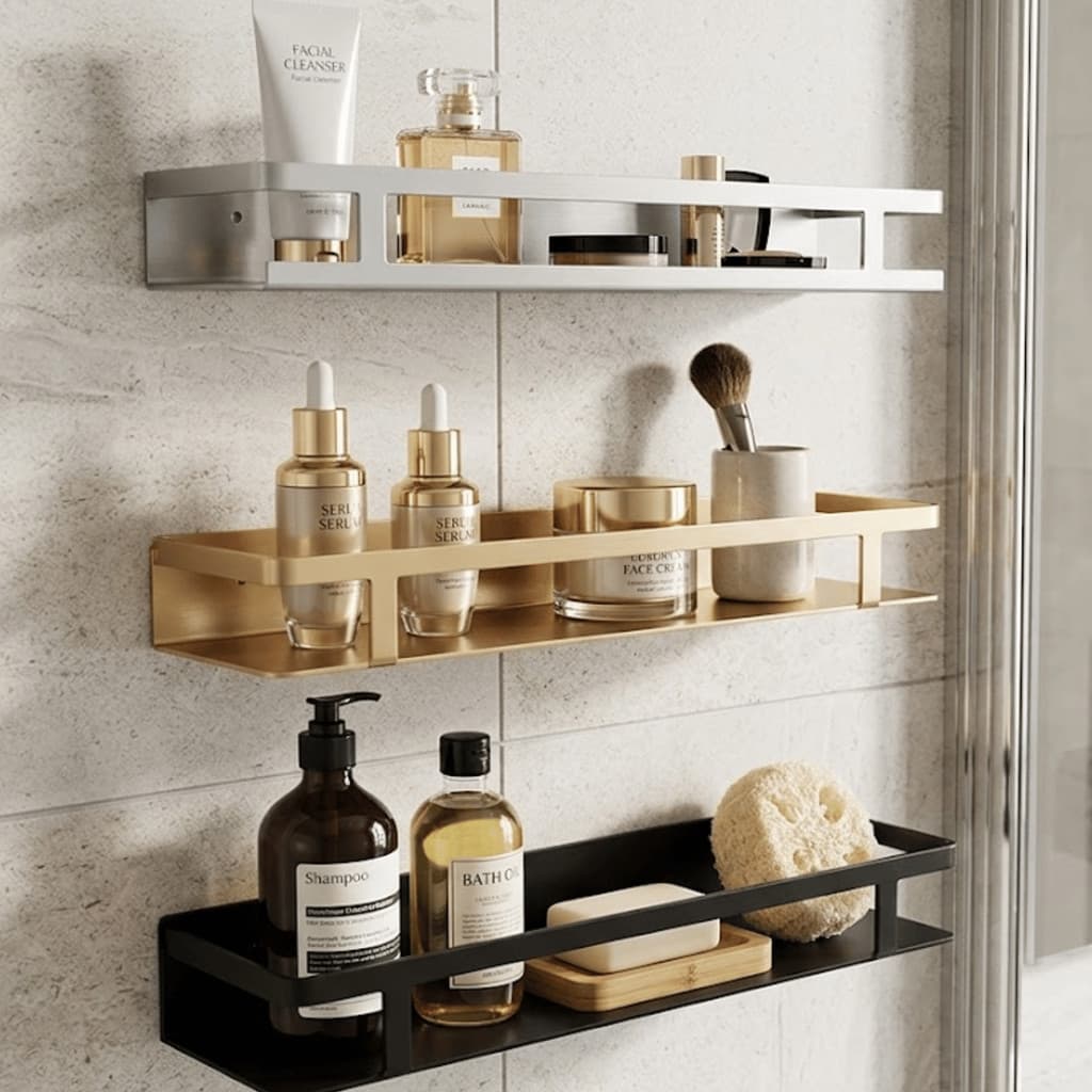 Prateleira Organizadora Moderna e Resistente Decoração Ambiente e Organização de produtos Três Cores