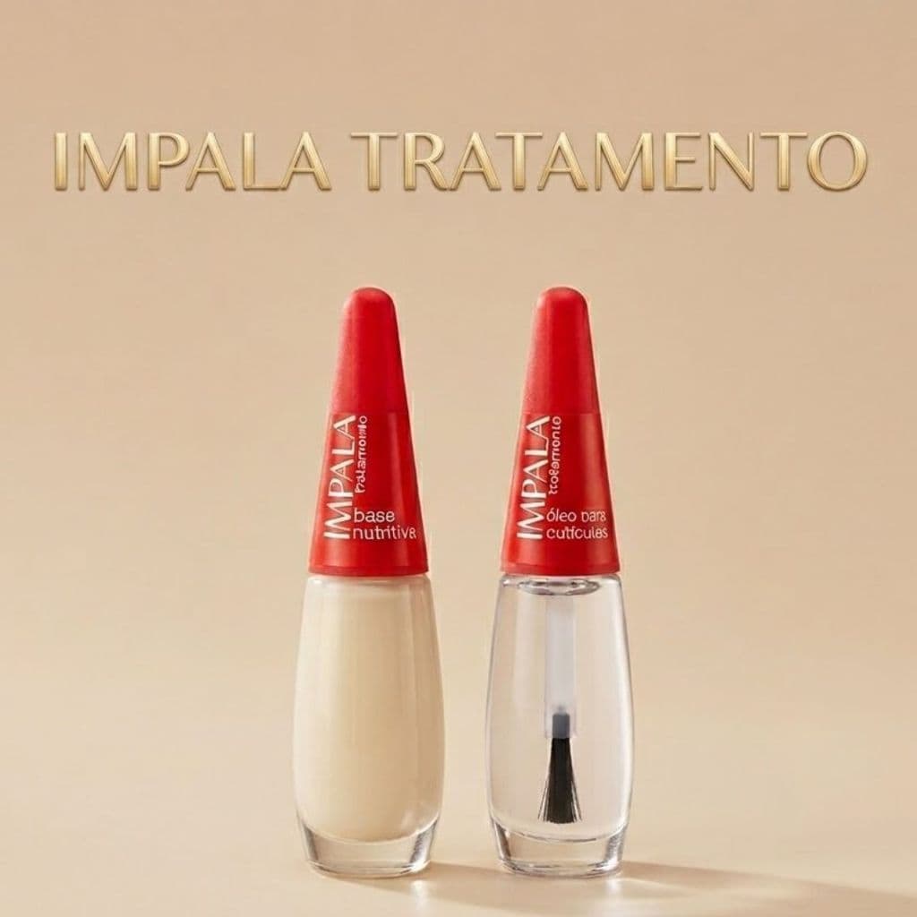 Kit Impala Tratamento | Óleo para Cutículas + Base Nutritiva | Unhas Fortes e Cutículas Hidratadas