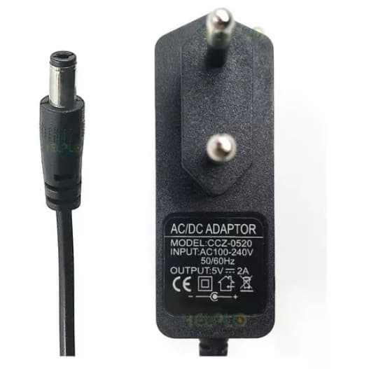 Fonte De Alimentação Bivolt 5v 2a P4 Tv Box Preto 110v/220v Pronta entrega 5w