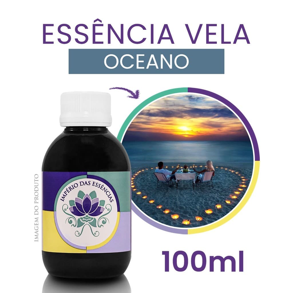 Essência Vela Oceano 100ml Império das Essências Para Velas Aromáticas Artesanais