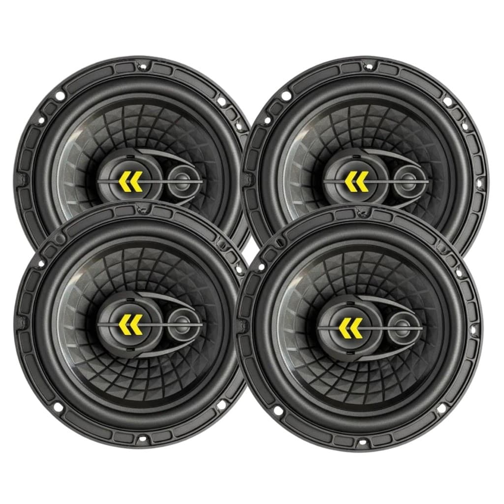 Kit 4 Alto Falante Bravox Revo 6 Pol Triaxial 140W Auto Boca