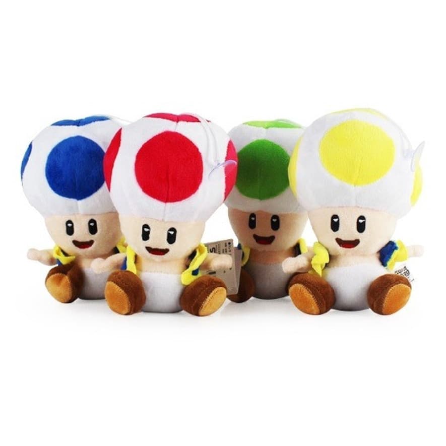 Super Mario Plush Toy Toad Close Open Mouth Mushroom Animals 16cm Doll Toys For Kids Birthday Christmas Gifts
