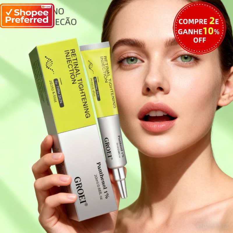 Sérum Facial Retinol Anti-Sinais e Firmeza - Rejuvenescedor Suaviza Rugas Melhora Elasticidade da Pele