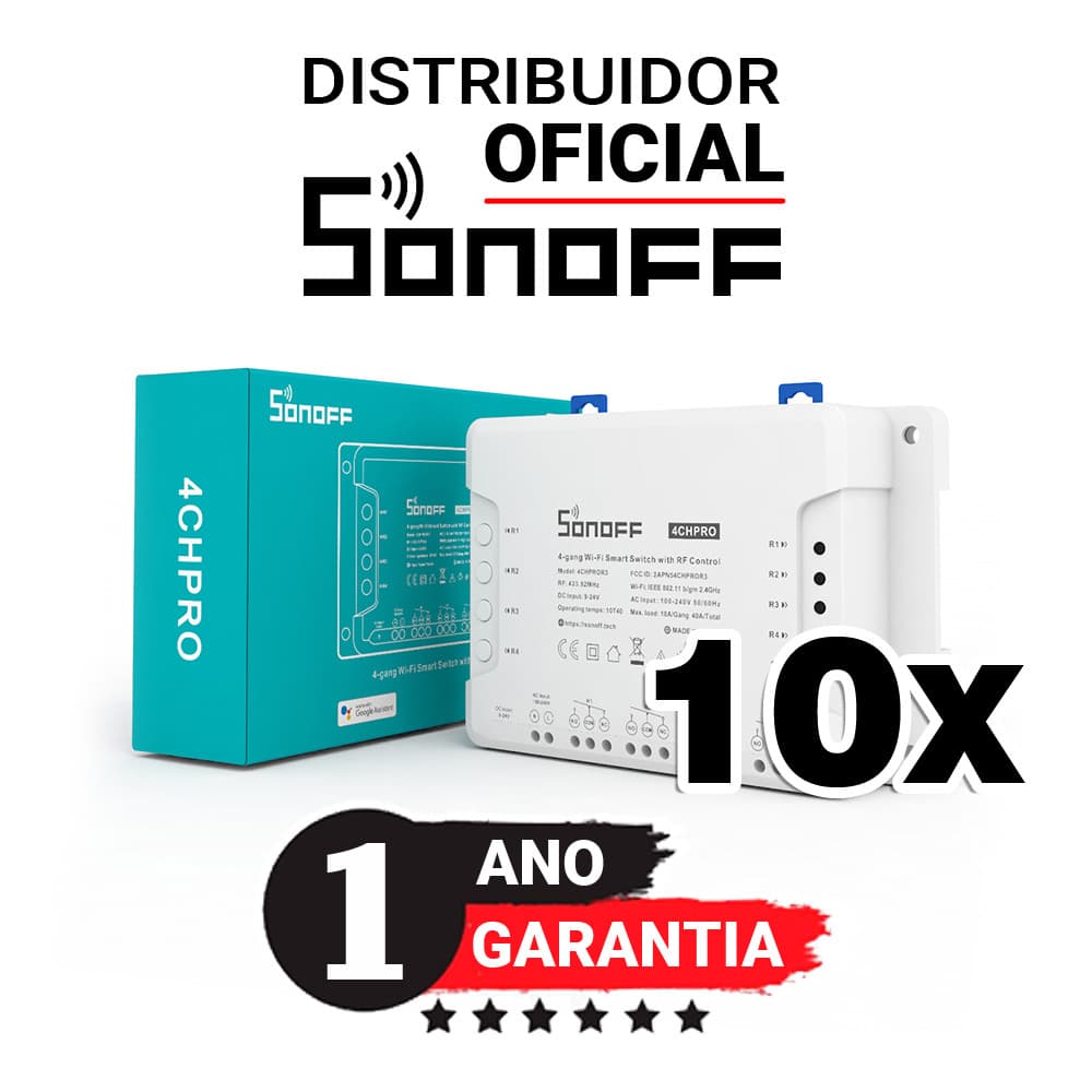 Kit com 10 unidade Sonoff 4CH PRO R3