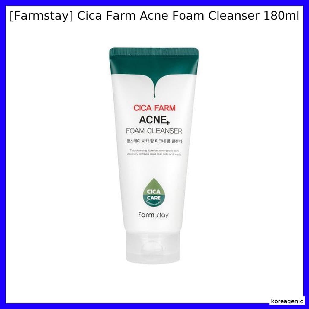 [Farmstay] Cica Farm Acne Espuma De Limpeza 180ml/Suave ,