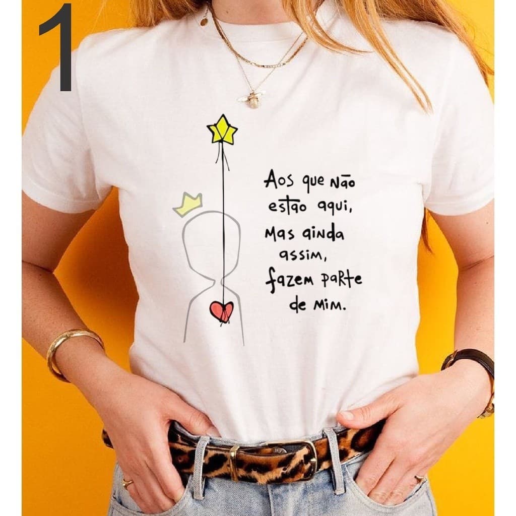 Camiseta Feminina e Masculina Lembrança, Pequeno Príncipe, Esperança Camisa Casual 100% Algodão