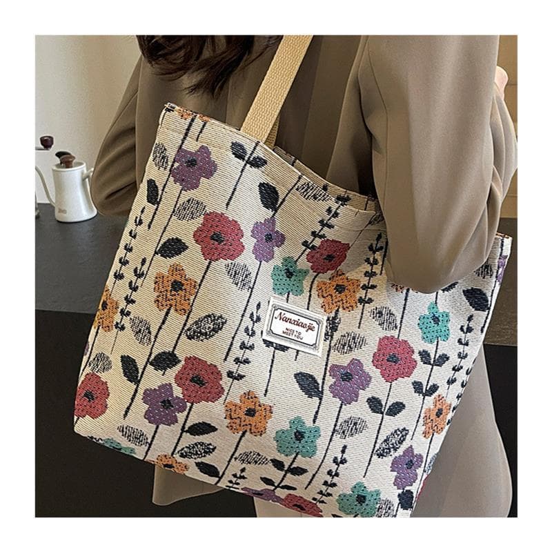 Bolsa de lona feminina de grande capacidade 2025 novo estilo trabalho portátil de um ombro estudante universitário class