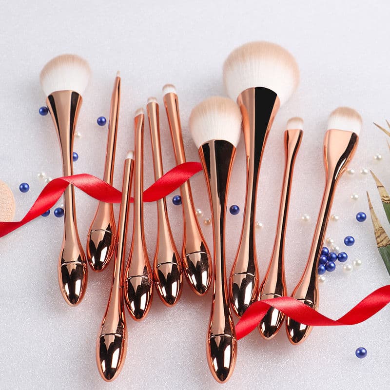Conjunto de pincéis de maquiagem de cintura pequena, 5 peças, 10 peças, conjunto completo para iniciantes, ferramenta de