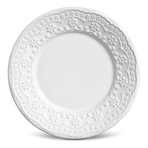 Jogo C/ 6 Pratos De Sobremesa Madeleine Branco Ø20,5cm Porto Brasil Liso