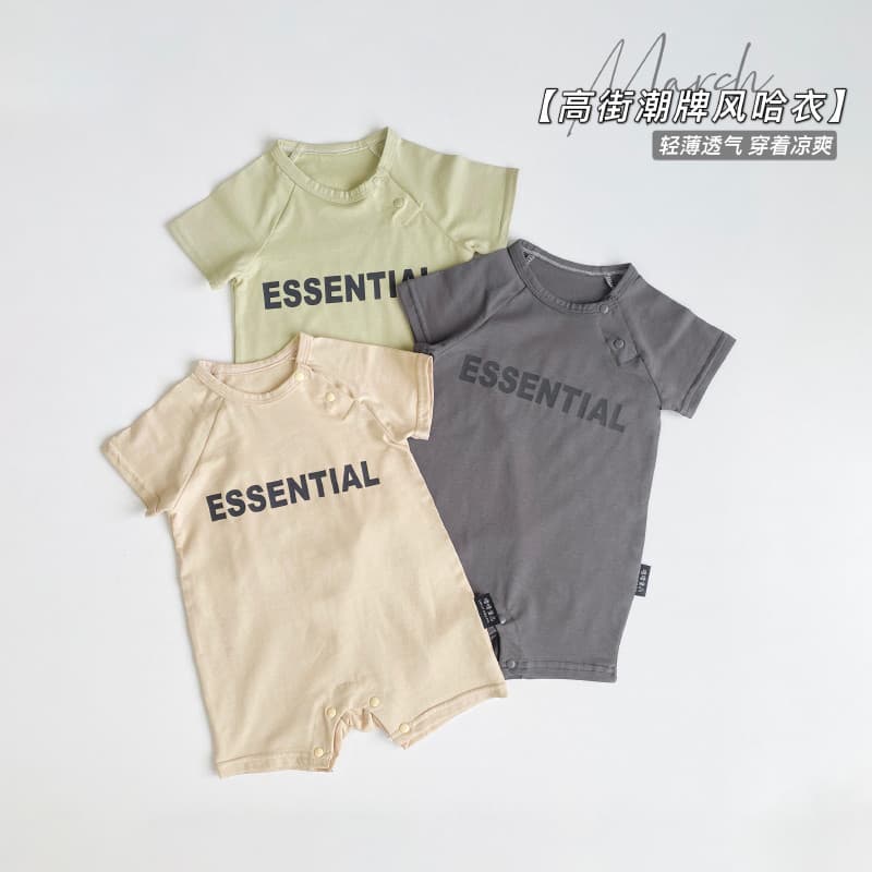 Bebê verão influenciador moda macacão masculino feminino bebê de manga curta fino macacão esportes Street Wear verão mac