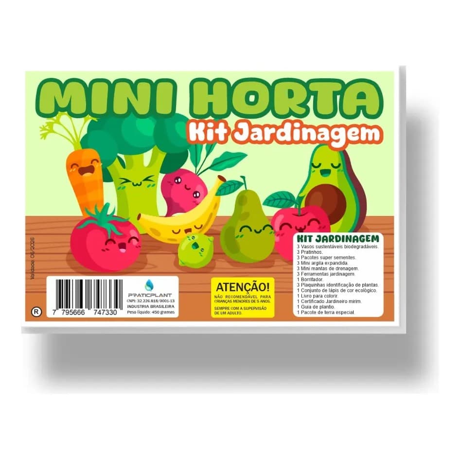 Kit Jardinagem Infantil Criança Completo Brinquedo Educativo MIni Horta