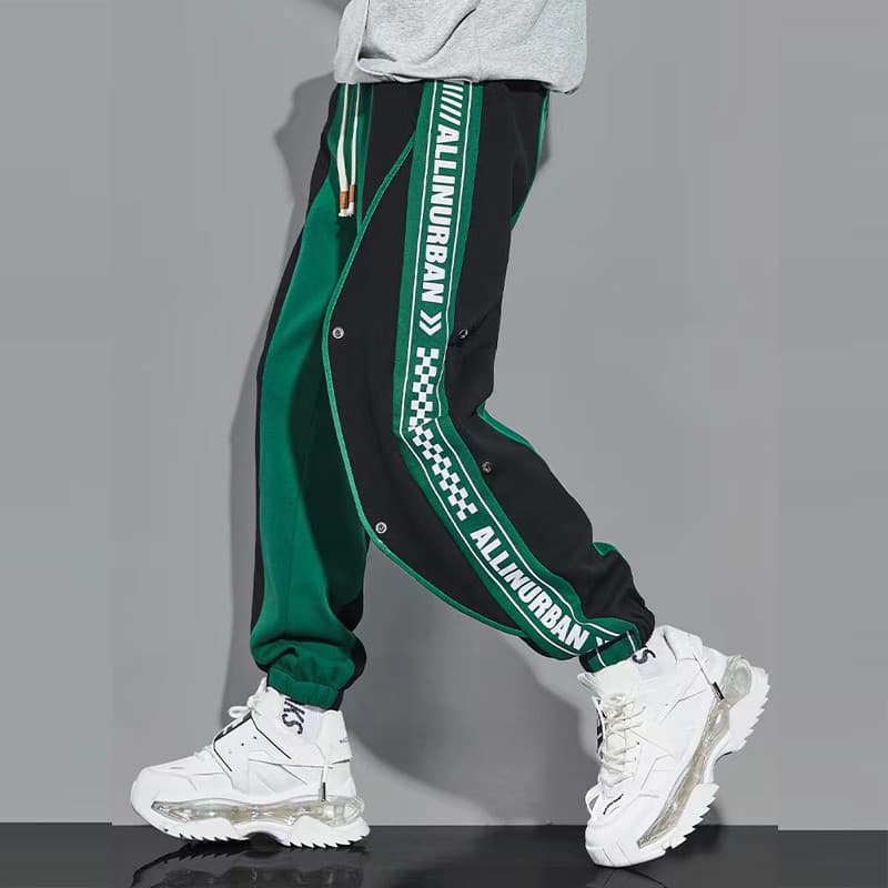Calças casuais masculinas de tamanho grande soltas casuais populares Leggings de botão calças compridas gordas calças es