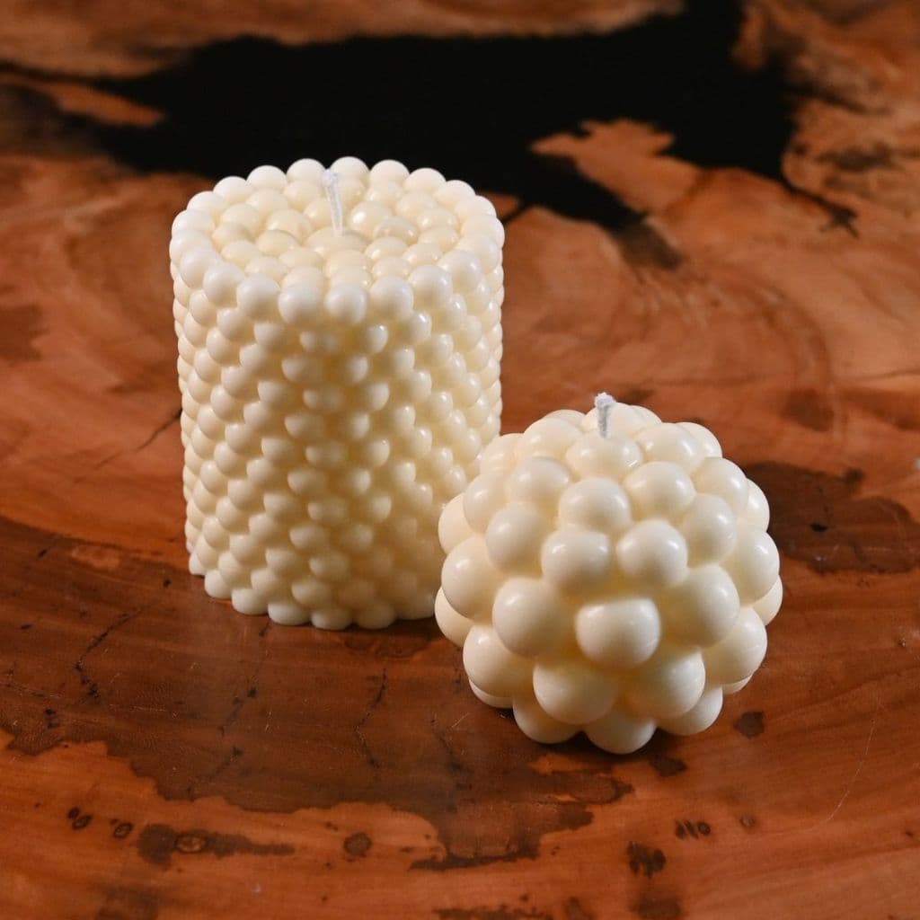 Kit Velas Decorativas Duo Bubles em Cera de Coco Artesanal