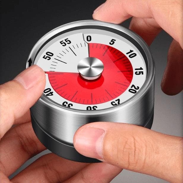 Temporizador de cozinha de aço inoxidável, máquinas para cozinhar, gerenciador de tempo magnético, contagem regressiva r